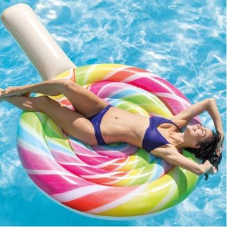 Trade Shop Trade Shop - Materassino Isola Gonfiabile Lollipop Lecca Lecca Mare Piscina 208x135cm