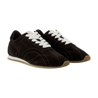 Toteme Womens Flex Sneaker Black Calfskin