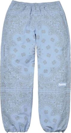 SUPREME SS26 Reflective Bandana Track Pant Light Blue SUP-SS26-295-BLU