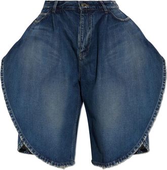 Balenciaga Tulipe Bermuda - Dames - Denim shorts - Blauw - S - Katoen - Korte Broeken