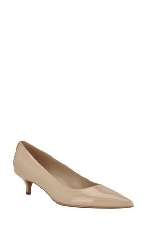 Calvin Klein Roxanna Pointed Toe Pump in Taupe Patent at Nordstrom, Size 7.5