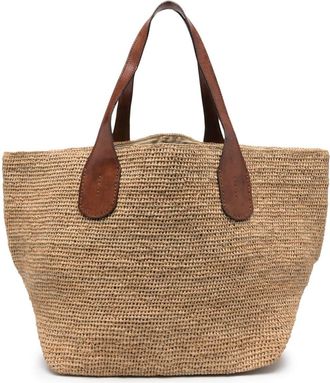 Ibeliv Tokyo raffia tote bag - women - Raffia - OS - Neutrals