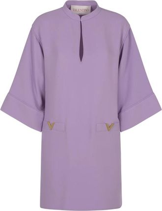 Valentino Cady Couture Solid Jurk - Dames - Korte kleedjes - Paars - S - Kleedjes