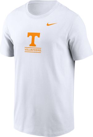 Nike Tennessee Volunteers Nike Mens College T-Shirt in White | N19910AUTN-8V3