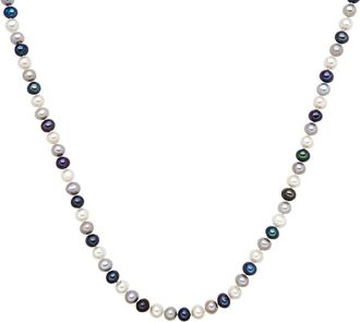 Lulu & Jane Womens Necklace Brass - Multicolour - One Size