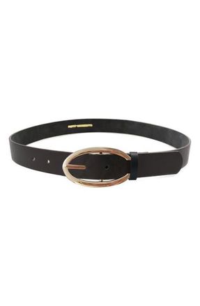 Petit Moments Sleekline Faux Leather Belt in Black/Gold at Nordstrom, Size X-Small