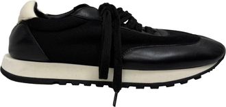 The Row Owen Runner Sneakers in Black Mesh and Leather