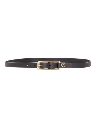 Pinko Black Logo Leather Belt