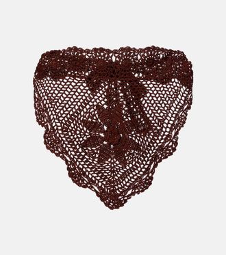 Anna Kosturova Crochet cotton crop top