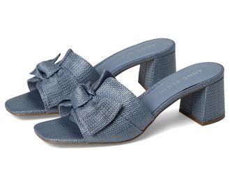 Anne Klein Kizmet Womens Sandals Blue Raffia : 6.5 M, Leather/Rubber