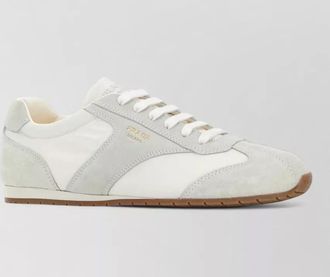 Prada suede and fabric low-top sneakers