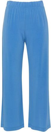 Le Tricot Perugia Blauwe Jersey Capri Broek - Dames - Wijde Broeken - Blauw - XS - Broeken