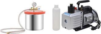 vidaXL C&aacute;mara De Vac&iacute;o Con Bomba De 2 Etapas 7,4 L Vidaxl