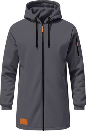 Generic Hoodies for Men UK Full Zip Longline Sweatershirts with Pockets Long Sleeve Oversized Drawstring Hoodie Mens Solid Color Hooded Sweatshirt Casual Work