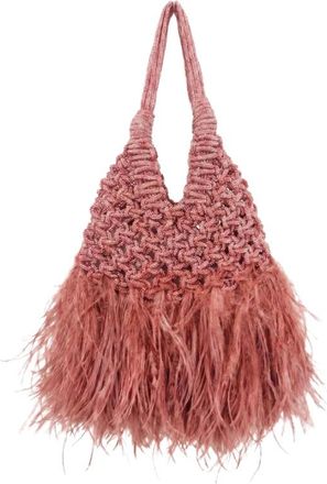 Hibourama Bags Tassen, Dames, Roze, ONE Size, Vannifique Plumes