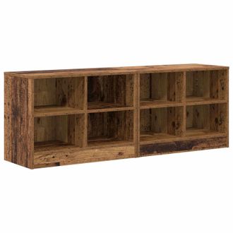 vidaXL Mueble Cama Con Estante 2 Pcs Madera Envejecida 66 X 33 X 48 Cm Vidaxl