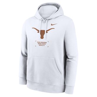 Nike Texas Club Basketball 2-Hit Nike Mens College Pullover Hoodie in White | NKDK10ATXE-DV1