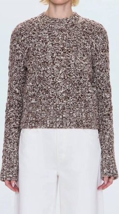 Pistola Denim Quinn Long Sleeve Sweater In Chocolate Marl