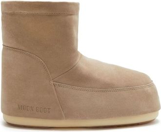 Moon Boot Dove Grey Su&egrave;de Laagjes Boots - Dames - Winterlaarzen - Beige - 39 EU - Su&egrave;de - Schoenen
