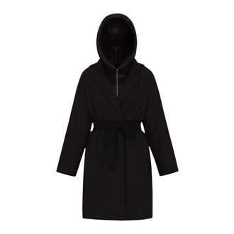Emme Di Marella Belted Coats, female, Black, S, Carezza Coat
