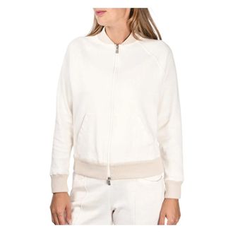 Gran Sasso Bomber Jackets, female, White, Size: S 006 Bomber Zip