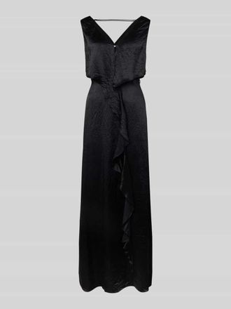 Comma Midikleid mit V-Ausschnitt in Black, Gr&ouml;&szlig;e 44