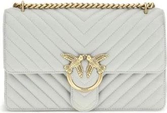 Pinko Bos Taurus Schoudertas - Dames - Schoudertassen - Grijs - ONE Size - Leer - Tassen