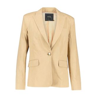 Pinko Pinko, Dames, Jassen, Beige, Maat: 3XS Leer