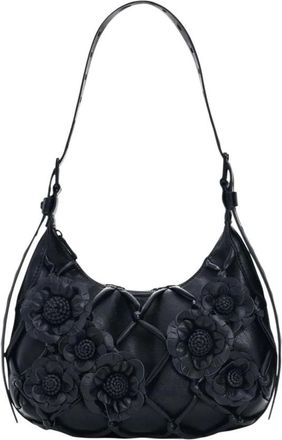 Desigual Shoulder Bags, female, Black, Size: ONE SIZE Handbag with Zip and Inside Pocket