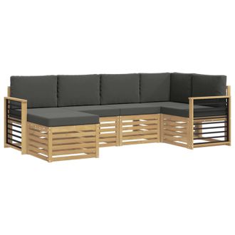vidaXL Conjunto De Sof&aacute;s De Exterior 6 Pcs Blanco Y Antracita Vidaxl