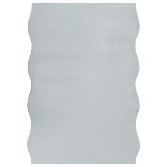 Beliani Alfombra Para Sal&oacute;n Oficina De Pelo Sint&eacute;tico 160 X 230 Cm Pelo Largo Moderno Gris Claro Dawa