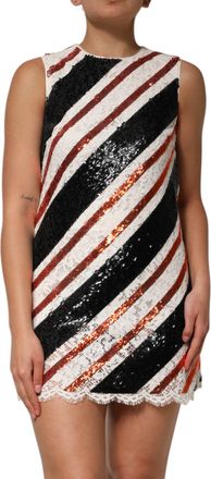 Dolce & Gabbana Multicolor Sequin Embellished Shift Womens Dress