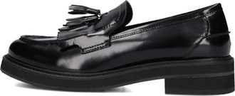 Stefano Lauran Zwarte lakleren loafers - Dames - Loafers - Zwart - 40 EU - Wol - Schoenen