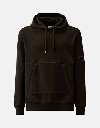 C.P. Company Mens CP COMPANY MENS DIAGONAL RAISED FLEECE LENS HOODIE BLACK - Size: 38