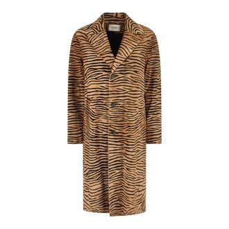 Fendi Tijgerprint Haar-op Leren Jas - Dames - Mantels - Veelkleurig - Maat: XS Su&egrave;de