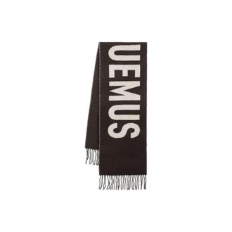 Jacquemus Sciarpa con logo e frange - - Accessories - Uomo - Marrone - ONE SIZE