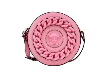 Versace Versace Round Disco Leather Camera Case Crossbody Womens Bag