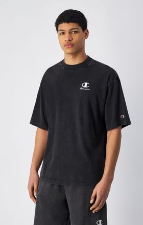 Champion T-Shirt CHAMPION, Herren, Gr. XXL (54), schwarz (nbk), Obermaterial: 100% Baumwolle, Rundhals, Shirts T-Shirt