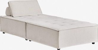 Sklum Conjunto De Sal&oacute;n Con Sill&oacute;n Y Puff En Tela Vermont Sklum