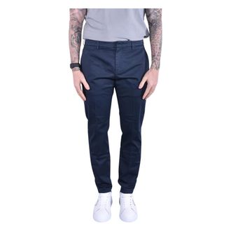 Dondup Pantaloni Joe Carrot Chino - male - Dondup - Slim-fit Trousers - Blue - W36 - Trousers