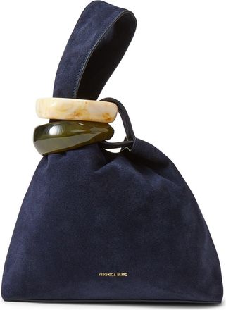 Veronica Beard Suede Swing Top Handle Bag in Navy at Nordstrom