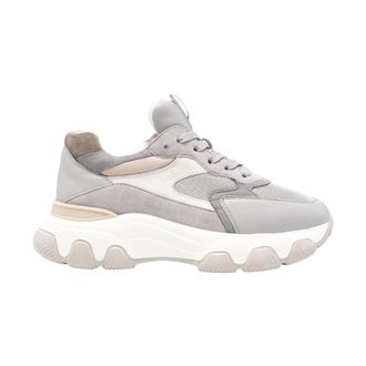 Hogan Grijze su&egrave;de sneakers met chunky zool - Dames - Sneakers - Grijs - 36 1/2 EU - Su&egrave;de - Schoenen