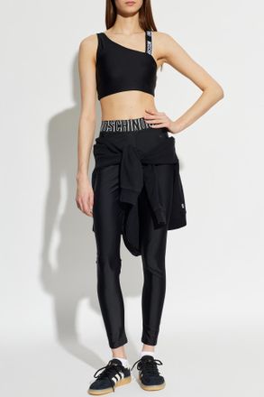 Moschino Sports Top With Logo, Womens, Black