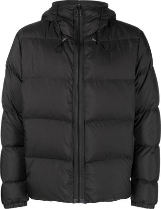 Ten c drawstring hood padded jacket - men - Cotton/Polyamide/Polyamide/Duck Feathers - 50 - Black