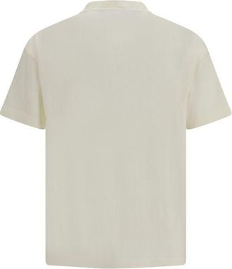 Palm Angels Mens White Cotton T-Shirt