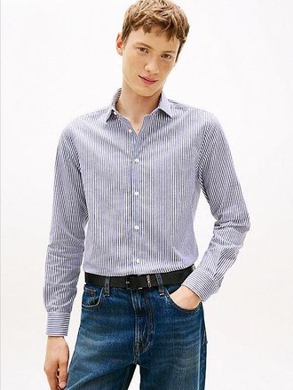 Tommy Hilfiger Smart Casual TH Flex Slim Fit Stripe Shirt