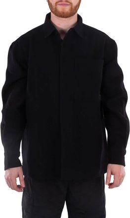 Études Studio Black Picture Wool-Blend Shirt