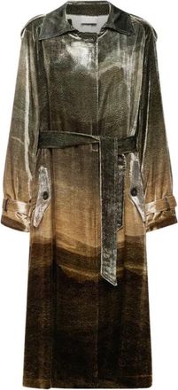 Pierre-Louis Mascia Kanpur Lange Jas met Ceintuur - Dames - Jas met riem - Veelkleurig - M - Jassen