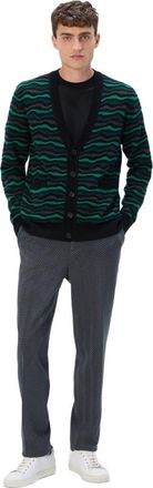 Missoni Cardigan In Pure Wool With Wave Stitch in Green at Nordstrom, Size 48 It