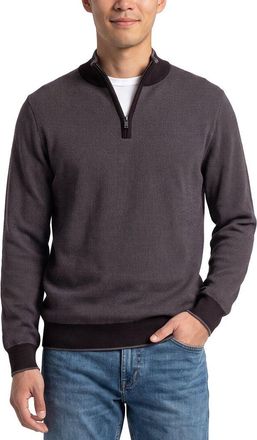 Raffi Birdseye 1/4-Zip Mock Neck Sweater